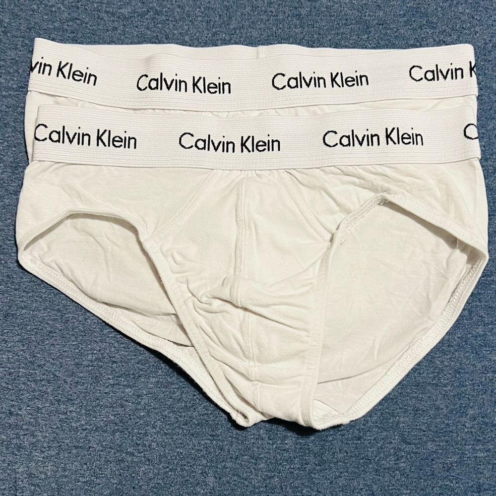 Calvin Klein Men's White Hip Briefs